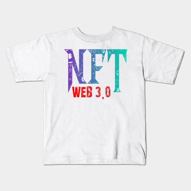 Nft web 3.0 Crypto Art Kids T-Shirt by jaml-12